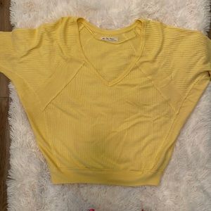 We The Free Yellow Off The Shoulder Deep V Neck XS